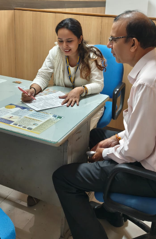 Personal insurance consultation at West Delhi office
